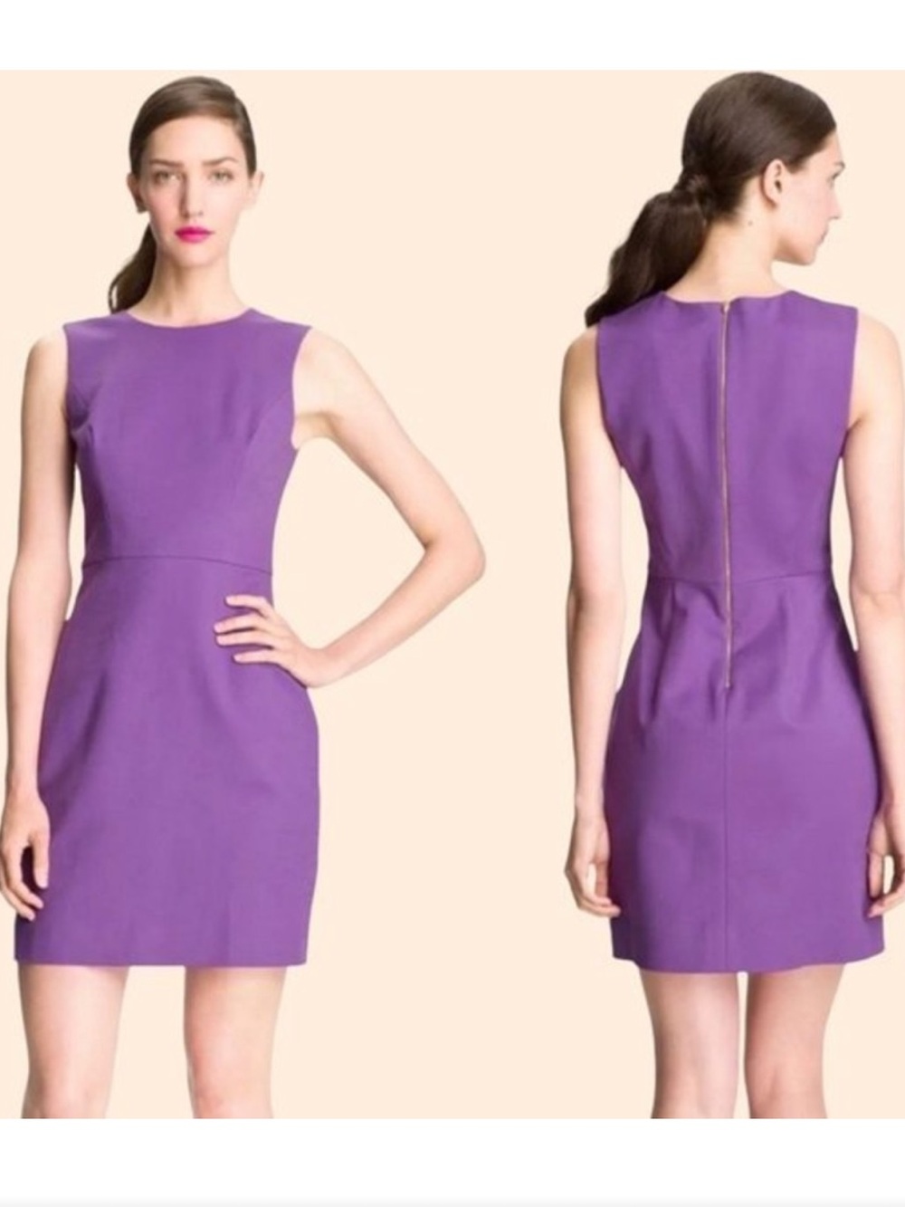 kate spade Purple Sleeveless Business Professional Sheath Mini Dress